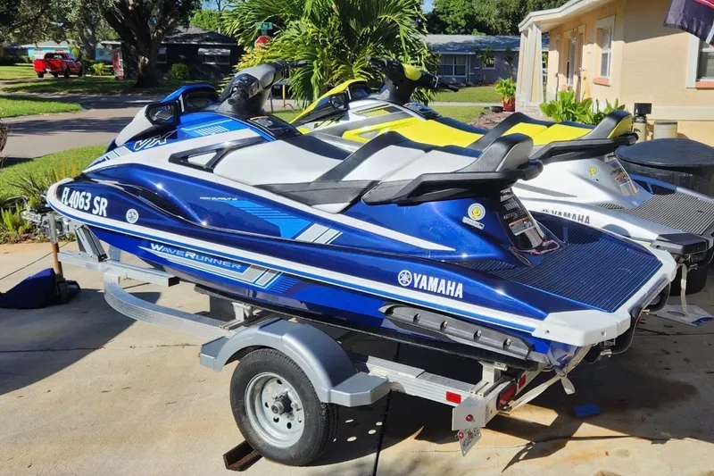 Slide: The Image of 2020 Yamaha WaveRunner VX Cruiser HO on trailer, parked outdoors. - 1