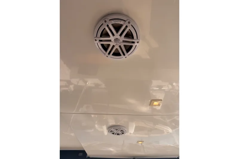 Slide: The Image of Ceiling speakers and lights on a 2020 Lagoon 42 yacht interior. - 117