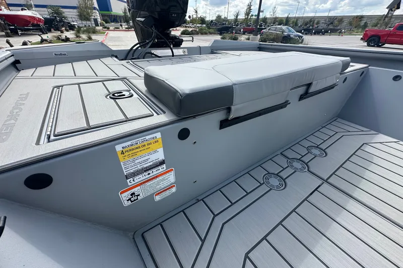 Slide: The Image of 2027 Tracker Bass Tracker 175 CC boat interior with seating and capacity label. - 27