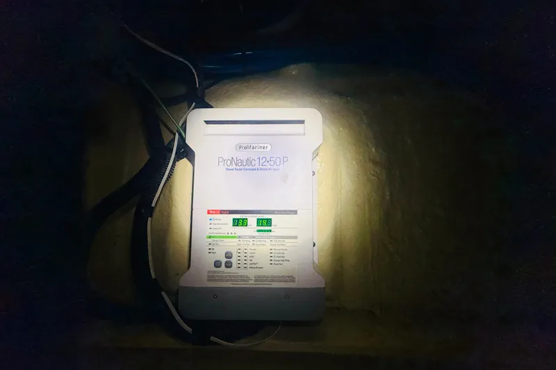 Slide: The Image of ProMariner ProNautic 1250P charger installed on 2005 Sea Ray 340 Sundancer boat. - 76