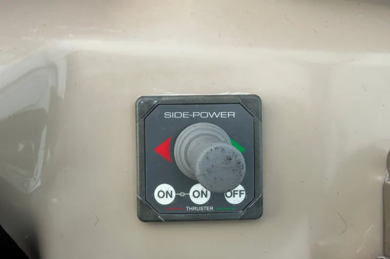 Slide: The Image of Side-Power thruster control on 2005 Sea Ray 340 Sundancer boat dashboard. - 14
