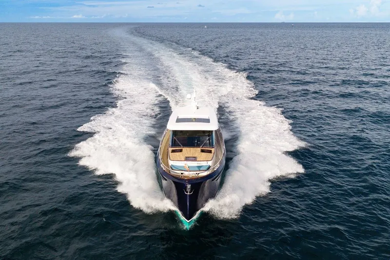 Slide: The Image of Luxury Steeler 60S yacht cruising on open sea, 2021 model. - 30