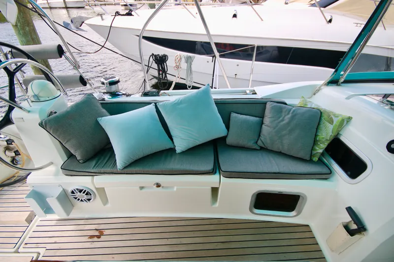 Slide: The Image of Starboard cockpit seat with lazarette - 14