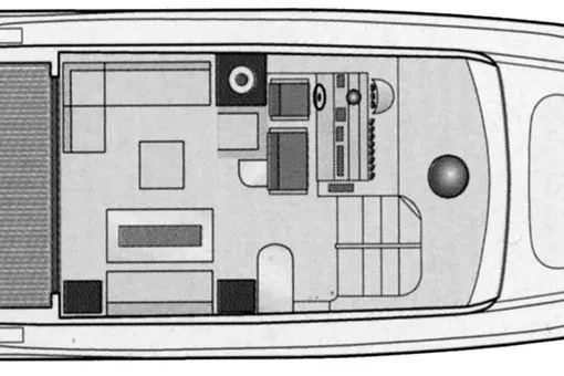 Slide: The Image of Floor plan of a 2009 Azimut 68S yacht, showcasing interior layout and design. - 20