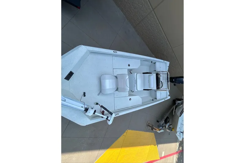 Slide: The Image of 2027 Ranger RB190 boat, top view, showcasing seating and deck layout. - 11