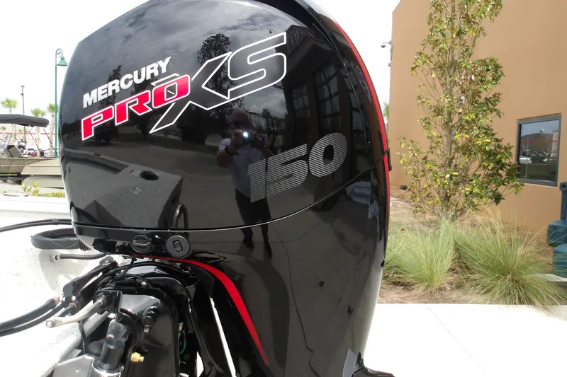 Slide: The Image of Mercury Pro XS 150 outboard motor on 2027 Ranger RB200 boat. - 3