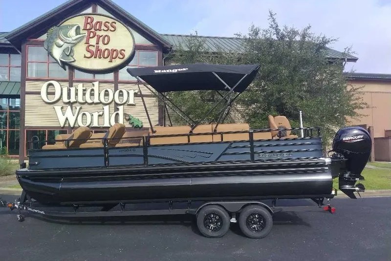Slide: The Image of 2027 Ranger 220FC pontoon boat at Bass Pro Shops Outdoor World. - 16