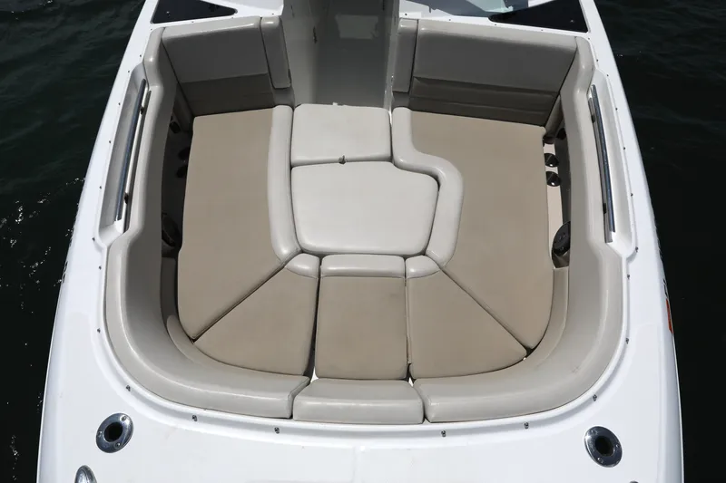 Slide: The Image of 2016 Boston Whaler 320 Vantage boat with spacious bow seating area. - 8
