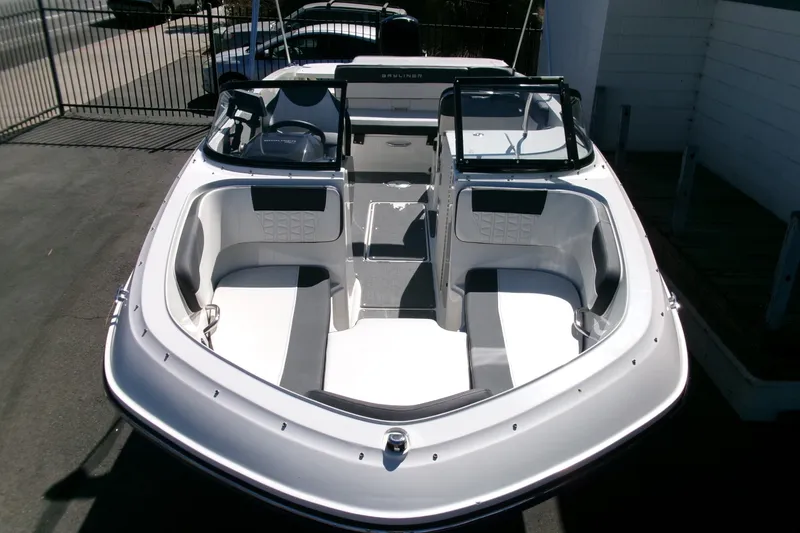 Slide: The Image of 2022 Bayliner VR6 Bowrider OB boat with spacious seating and sleek design. - 26