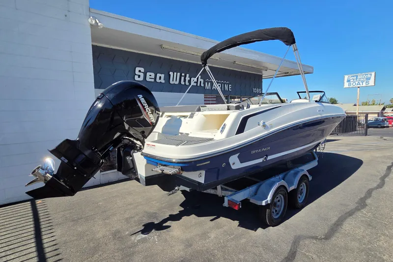 Slide: The Image of 2022 Bayliner VR6 Bowrider OB on trailer at Sea Witch Marine dealership. - 2