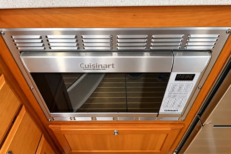Slide: The Image of Cuisinart convection microwave oven in 2011 Back Cove 37 yacht kitchen. - 24