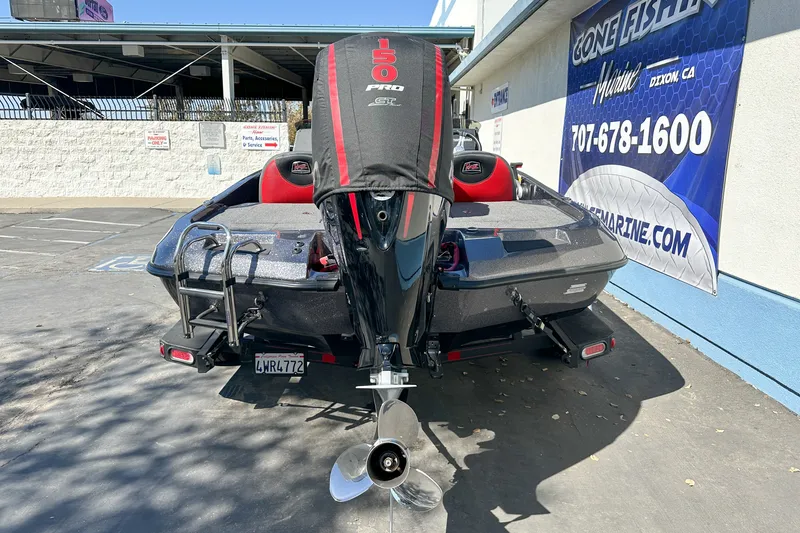 Slide: The Image of 2025 Ranger Z185 boat with 150 Pro motor, parked at Gone Fishin' Marine. - 4