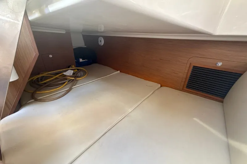 Slide: The Image of Interior cabin of 2018 Jeanneau Cap Camarat 8.5 WA with cushions and storage. - 19