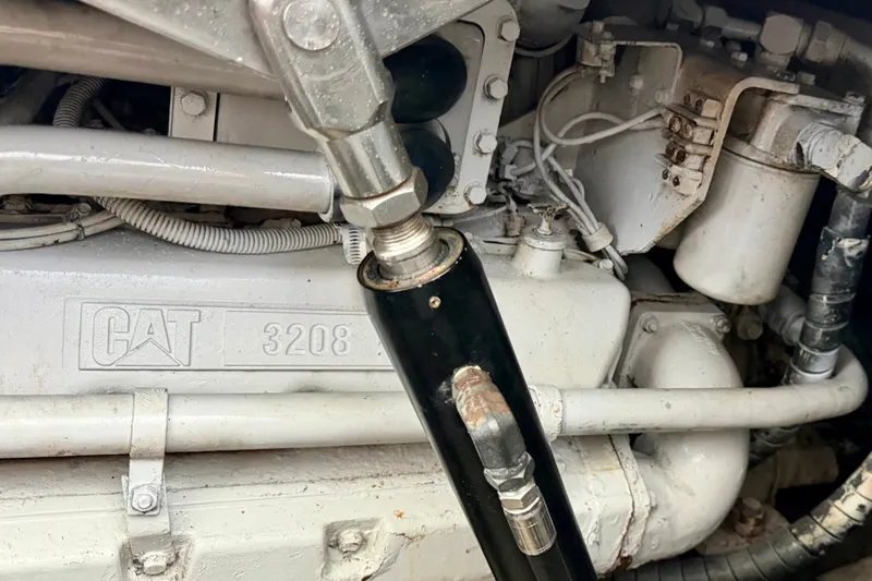 Slide: The Image of Engine compartment of a 1995 Cabo 35 Express with CAT 3208 engine. - 33