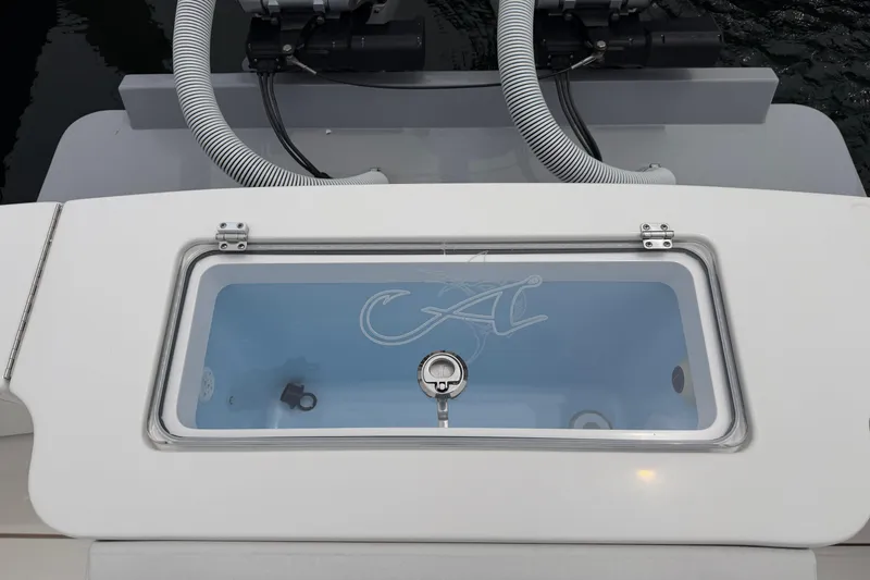 Slide: The Image of Livewell on 2024 Albemarle 30 Express boat, featuring sleek design and functionality. - 16