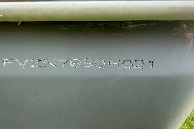 Slide: The Image of 2021 Bulls Bay 230 Center Console boat hull identification number (HIN) close-up. - 41