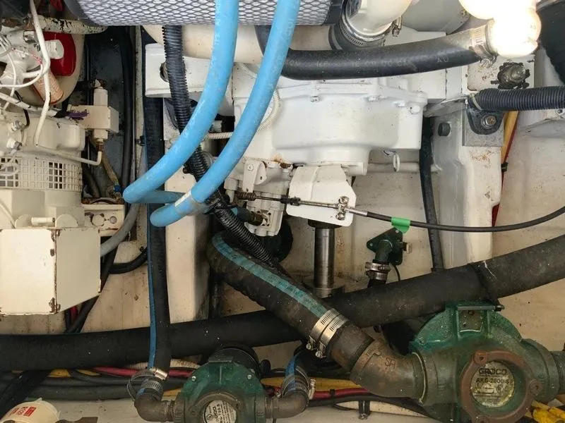 Slide: The Image of Engine room of 2002 Tiara Yachts 3500 Open with visible components. - 45