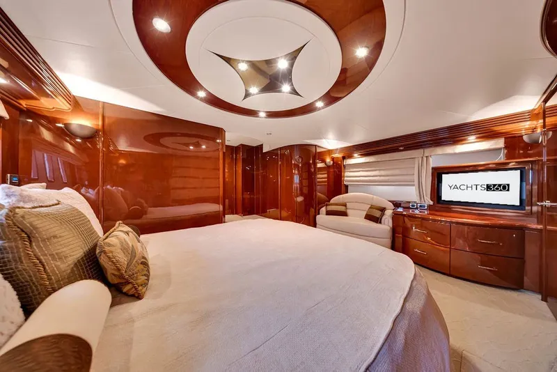 Slide: The Image of Luxurious interior of 2007 Marquis 65 yacht with elegant wood finishes and modern amenities. - 39