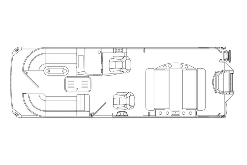 Slide: The Image of Manufacturer Provided Image: 2026 Premier 250 Solaris RL - CL boat floor plan, top view layout with seating and helm. - 11