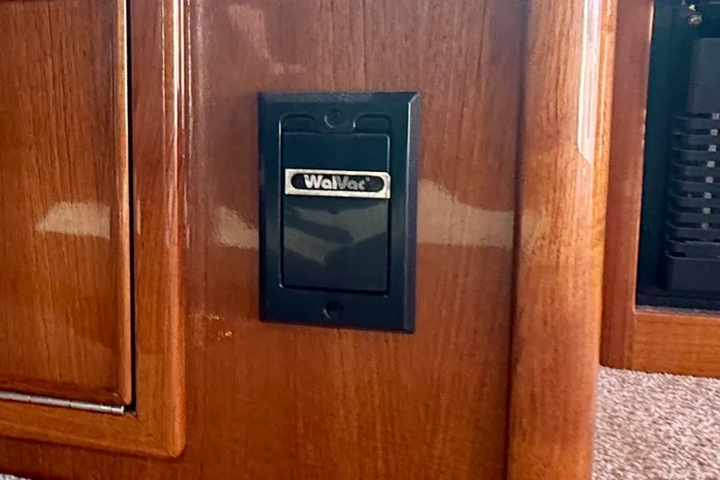 Slide: The Image of WallVac system on 2006 Riviera 40 Flybridge, wooden interior detail. - 31