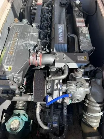 Slide: The Image of Engine of 1999 Atlas Boat Works Acadia 25 with Yanmar components. - 19