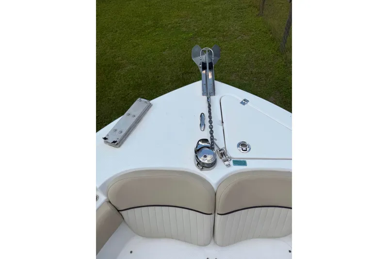 Slide: The Image of Bow view of 2016 Sea Fox 246 Commander with anchor and seating. - 6