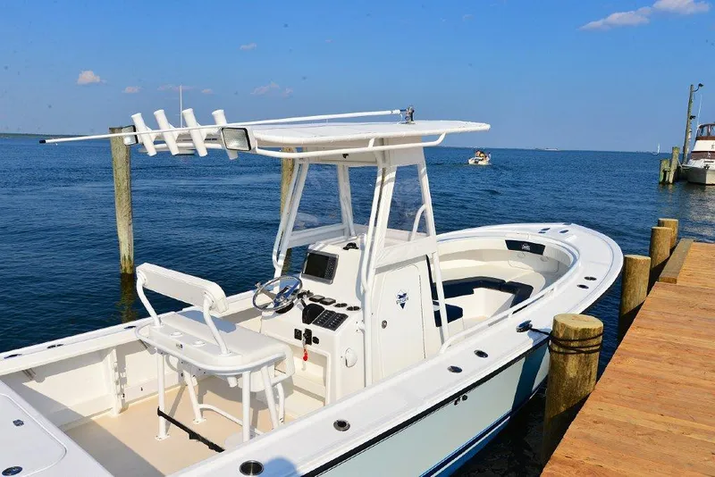 The Image of 2024 Steiger Craft 23 Long Beach boat docked by the pier. - 0