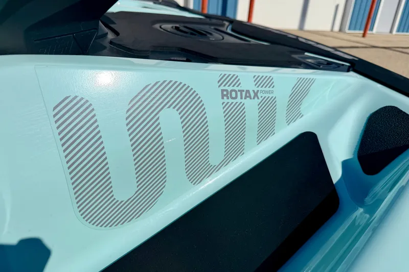 Slide: The Image of 2024 Seadoo GTR-X 300 & WAKE 170 with Rotax Power branding detail. - 14