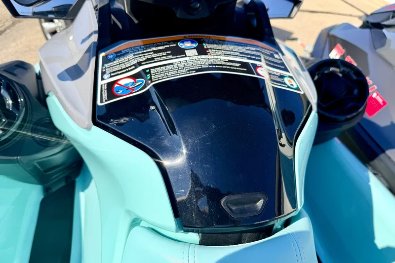 Slide: The Image of 2024 Seadoo GTR-X 300 & WAKE 170 dashboard with safety instructions. - 23