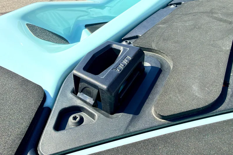 Slide: The Image of 2024 Seadoo GTR-X 300 & WAKE 170, close-up of deck detail and attachment point. - 28