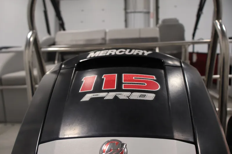 Slide: The Image of Mercury 115 Pro outboard motor on 2021 Lowe SS 210 CL boat. - 34
