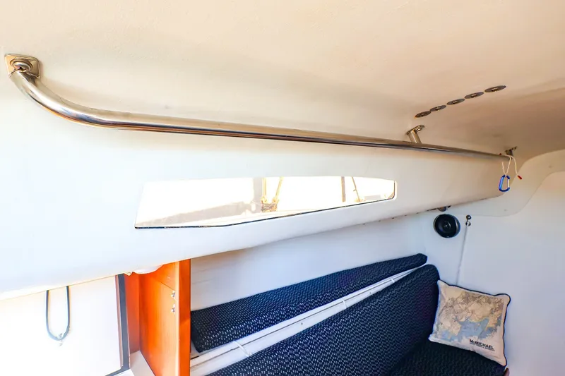 Slide: The Image of Interior of 2014 J Boats J/111 sailboat with seating and window. - 41