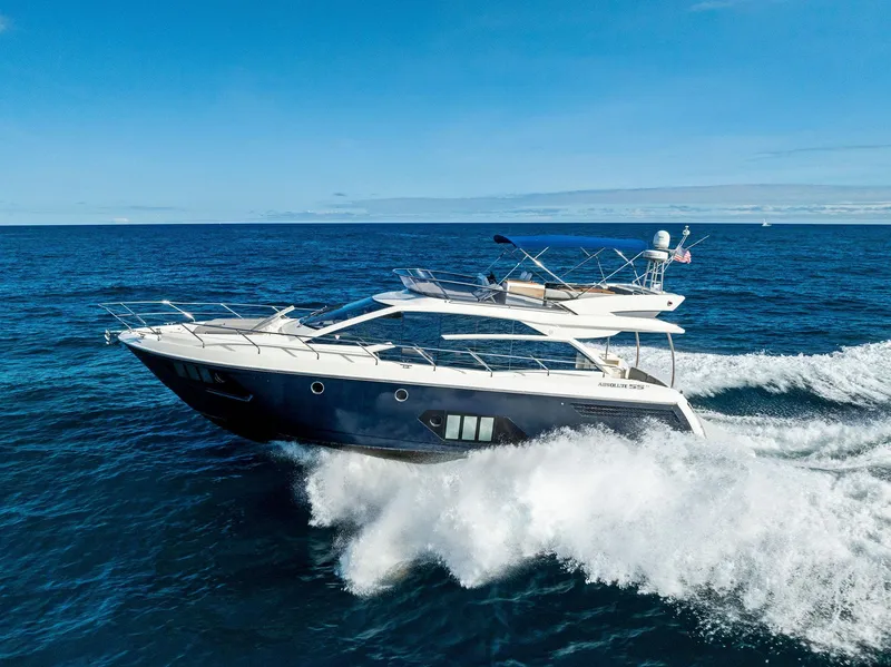 Slide: The Image of Luxury yacht Absolute 55 FLY 2013 cruising on open sea. - 15