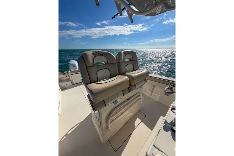 Slide: The Image of 2021 Sea Chaser 30 HFC CC boat interior with ocean view. - 14