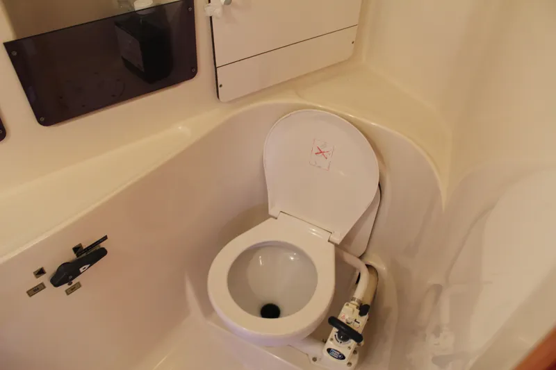 Slide: The Image of Boat bathroom with toilet in 2003 Dufour Gib Sea 37 yacht. - 39