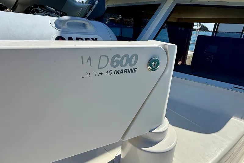 Slide: The Image of 1985 Chris-Craft 382 Commander boat detail with MD600 marine equipment. - 71