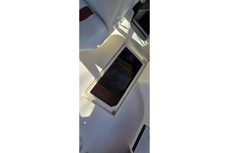 Slide: The Image of Interior view of a 1992 Sea Ray 380 Sun Sport boat compartment. - 24