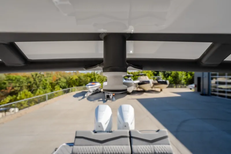 Slide: The Image of 2027 Monterey Elite 27 OB boat detail, showcasing sleek design and modern features. - 50