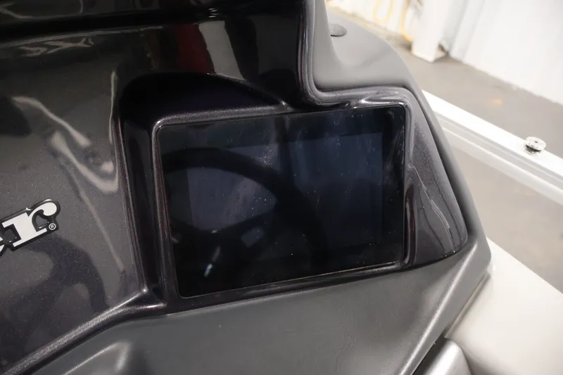 Slide: The Image of Dashboard of 2025 Ranger Reata 220C boat with touchscreen display. - 26