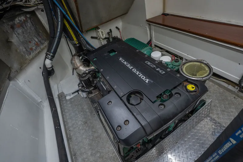 Slide: The Image of Engine room of 1981 Thackwray Motorsailor with Volvo Penta D4-230 engine. - 79