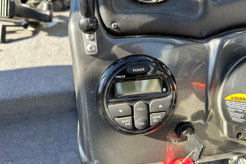 Slide: The Image of Control panel of a 2020 Tracker Pro Guide V-175 Combo boat. - 23