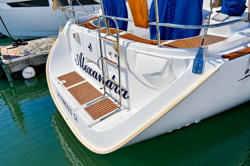 Slide: The Image of ALEXANDRA - 2005 Beneteau Oceanis 473 transom and swim platform - 6