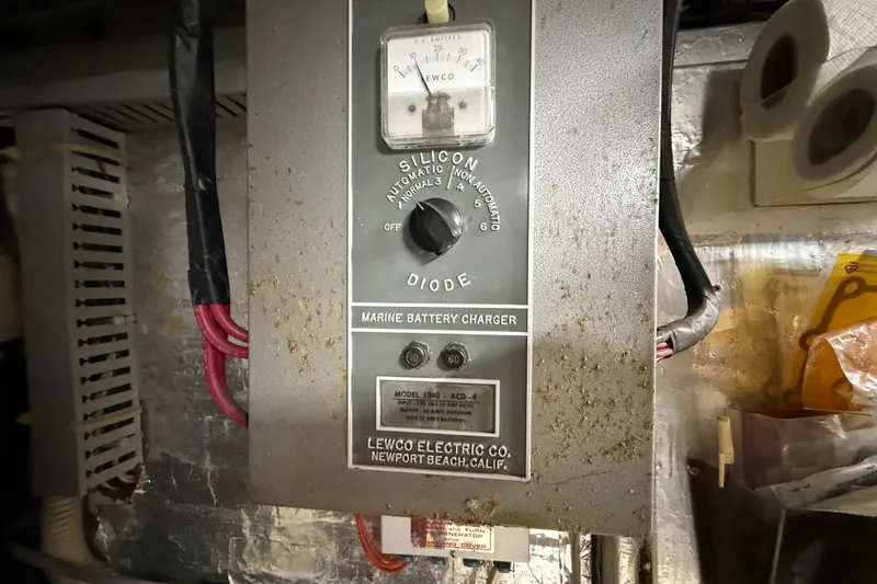 Slide: The Image of Marine battery charger in a 1988 Californian 45 Motor Yacht engine room. - 36