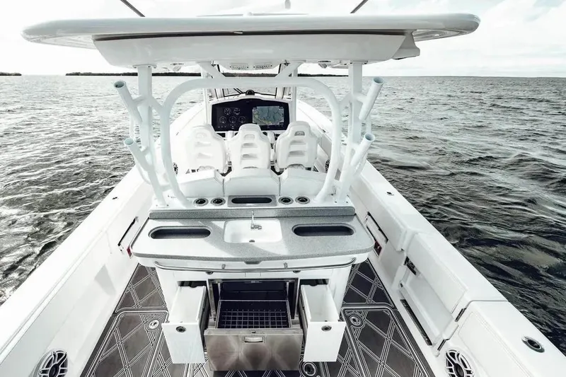 Slide: The Image of Manufacturer Provided Image: 2025 Blackwater 43 Luxury Fish boat interior with sleek design and modern amenities. - 7