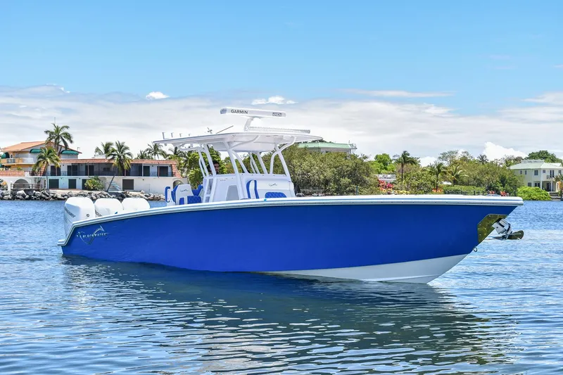 The Image of Manufacturer Provided Image: 2026 Blackwater 36 Sport boat on calm water. - 1