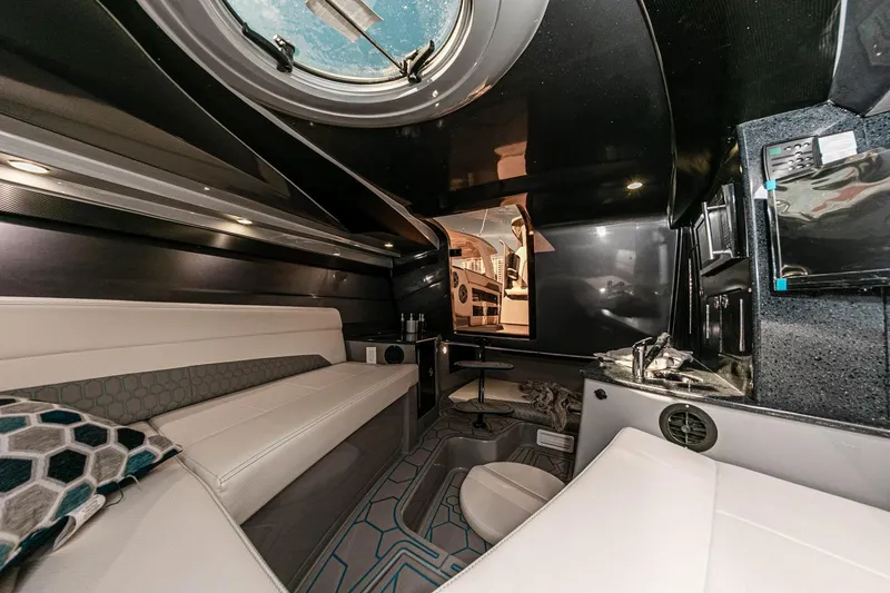Slide: The Image of Manufacturer Provided Image: Luxurious interior of 2025 Deep Impact 399 Cabin boat with modern amenities. - 15