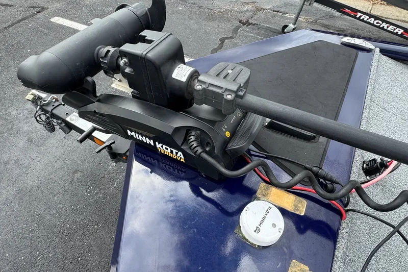 Slide: The Image of Minn Kota Terrova trolling motor on 2021 Tracker Pro Team 170 TX boat. - 19