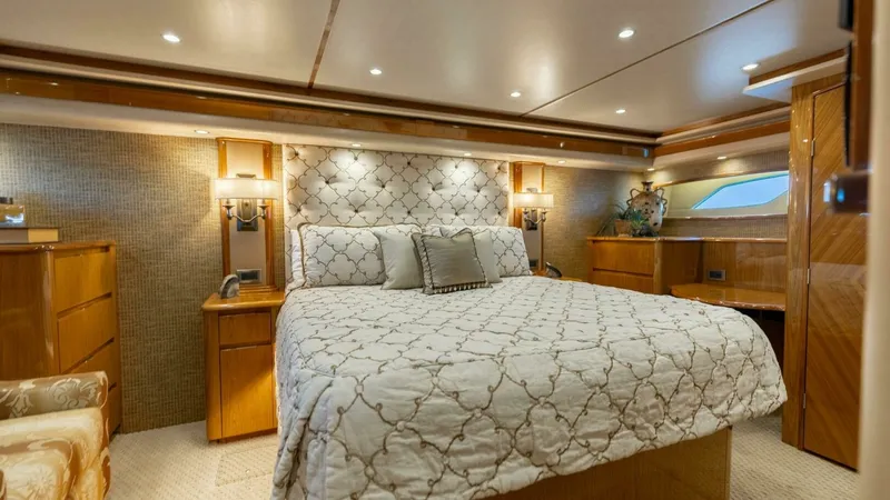 Slide: The Image of 2013 Viking 76 Convertible- REEL FIRE- Master Stateroom - 24