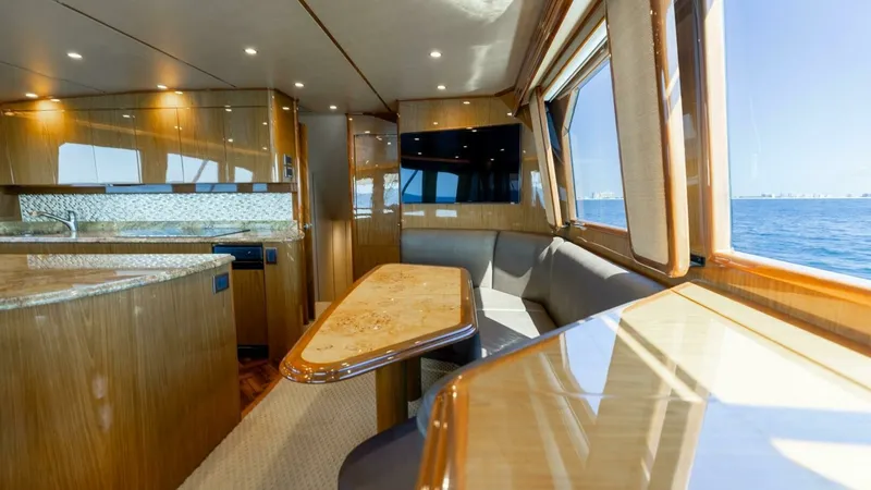 Slide: The Image of 2013 Viking 76 Convertible- REEL FIRE- Dinnette - 17