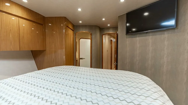 Slide: The Image of 2013 Viking 76 Convertible- REEL FIRE- Forward VIP Stateroom - 36